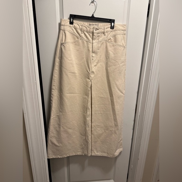 Free People We The Free Come As You Are Denim Maxi Skirt Size 14 NWT - Picture 4 of 7